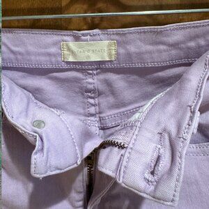 Altar'd State Wide Leg Lavender/Purple Jeans Frayed Hem Size 26